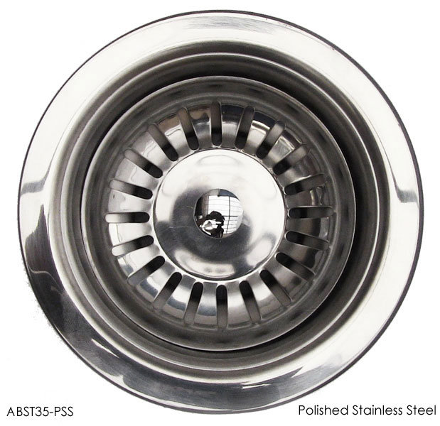 Polished Stainless Steel 3.5'' Basket Strainer Drain