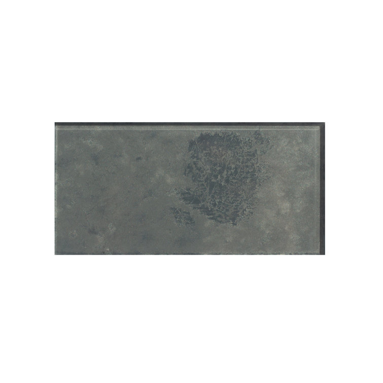 Gray Glossy Glass Subway Wall Tile for Kitchen and Bathroom