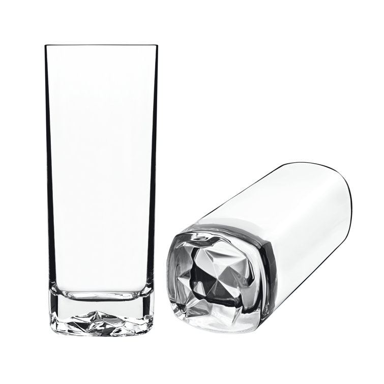 Luigi Bormioli Clear Glass 15 oz Beverage Drinking Glasses Set of 4