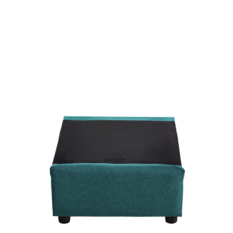 Teal Spot Upholstered Wood Accent Chair with Dense Foam Padding