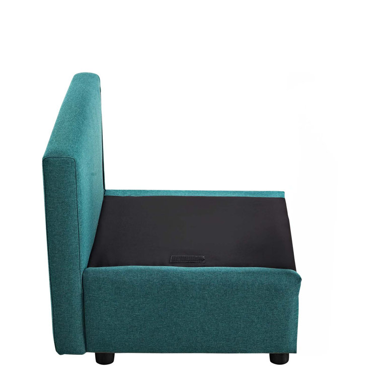 Teal Spot Upholstered Wood Accent Chair with Dense Foam Padding