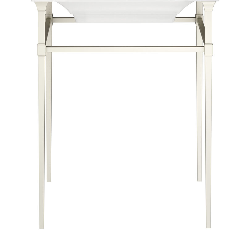 Brushed Nickel Ceramic Console Table with Elegant Design