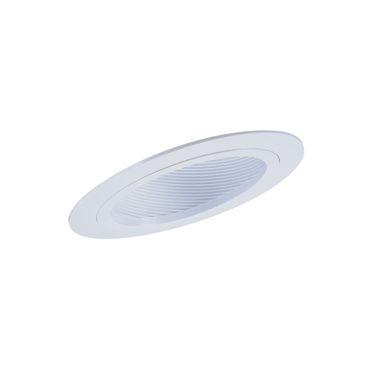 White Aluminum 6'' Sloped Recessed Trim Light Fixture