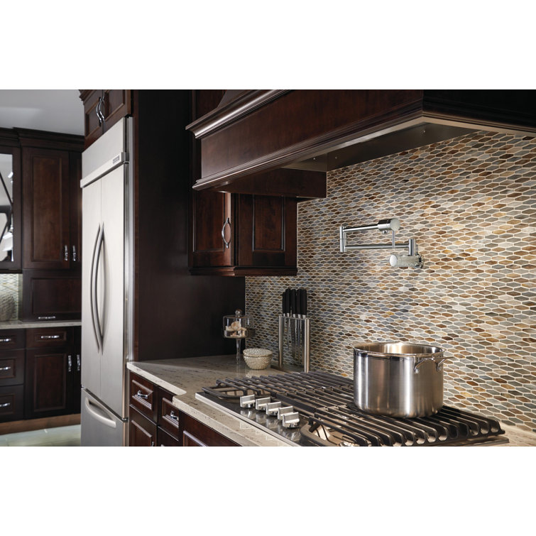 Modern Wall-Mounted Brass Pot Filler Faucet in Chrome