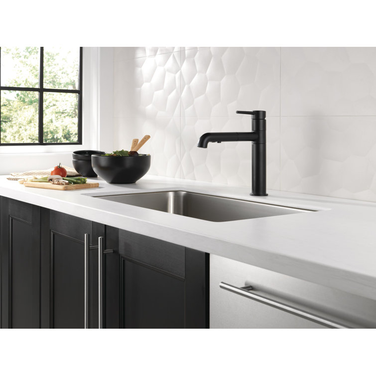Matte Black Stainless Steel Pull-Out Spray Kitchen Faucet