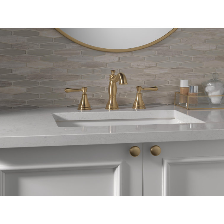 Cassidy 3-Hole Bronze Widespread Bathroom Faucet with Drain Assembly