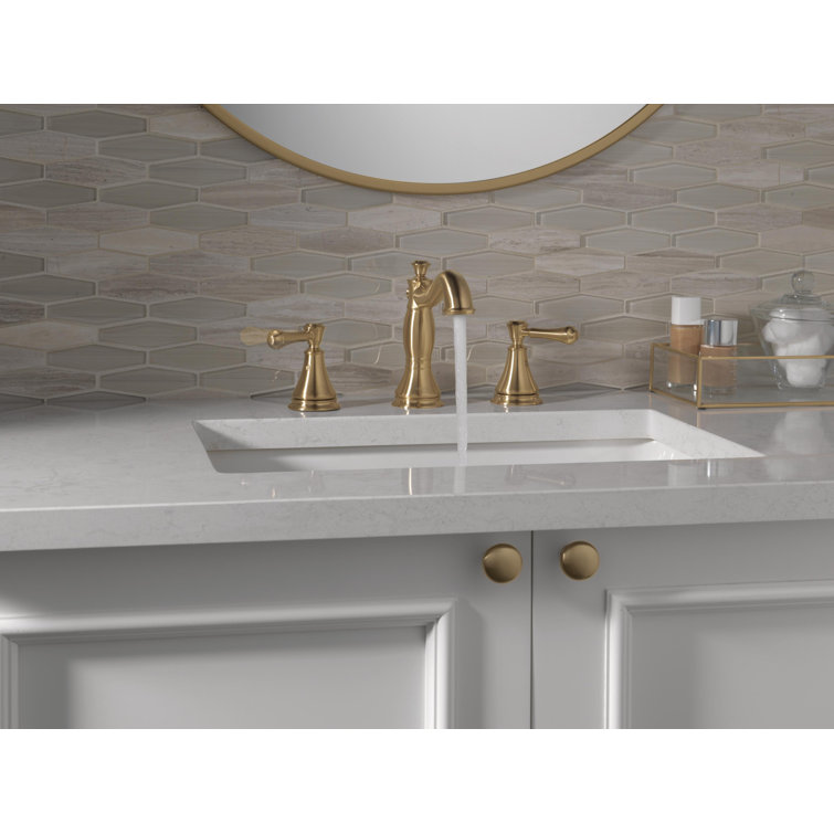 Cassidy 3-Hole Bronze Widespread Bathroom Faucet with Drain Assembly