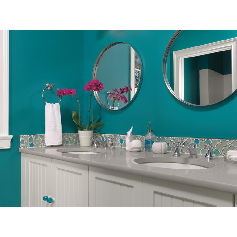 Cassidy Chrome Widespread Bathroom Faucet with Brass Drain Assembly