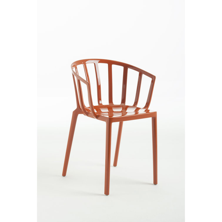 Rust Orange Venice Inspired Plastic Armchair