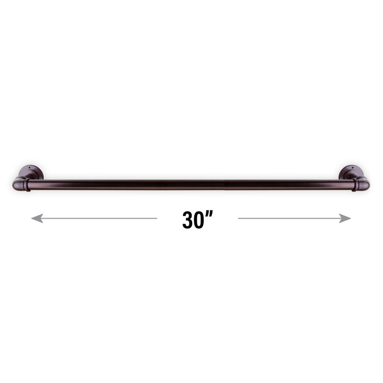 Antique Bronze 30'' Industrial Wall Mounted Towel Bar
