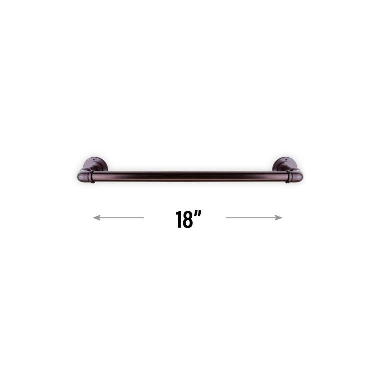 Bronze 18'' Wall Mounted Industrial Pipe Towel Bar