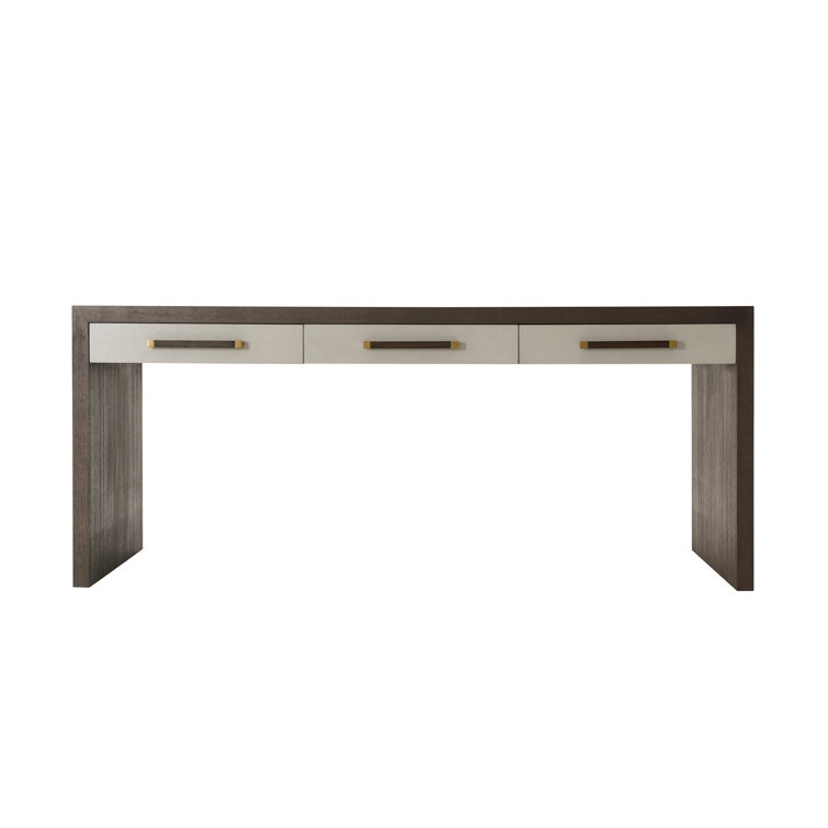 Cardamon Gray 49.25'' Contemporary Home Office Desk with Drawers