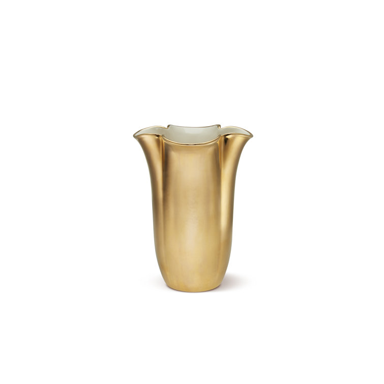 Gold-Plated Ceramic Novelty Table Vase