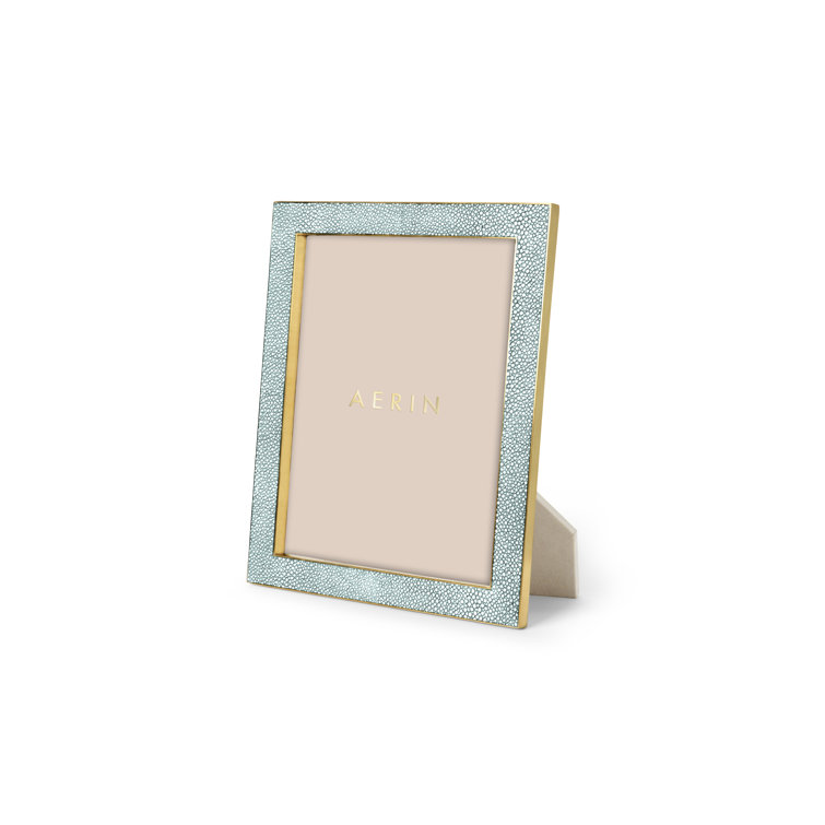 Wheat Faux-Shagreen 8x10 Picture Frame with Brass Hardware