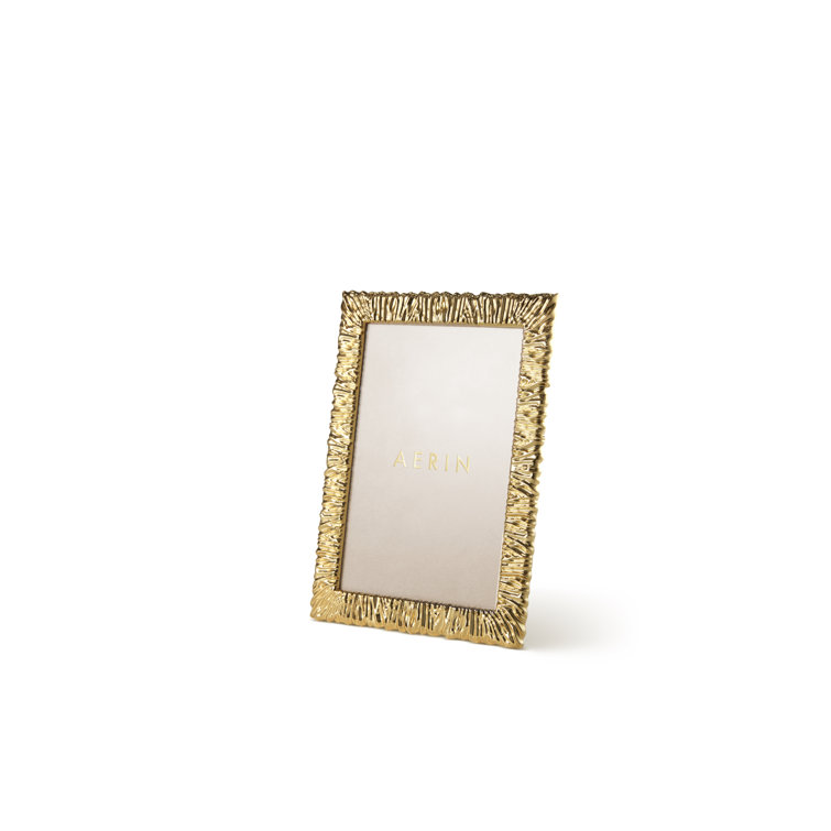 Gold Gilded Metal 4" x 6" Picture Frame