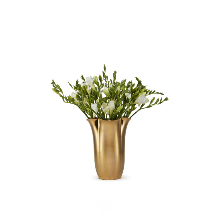 Gold-Plated Ceramic Novelty Table Vase