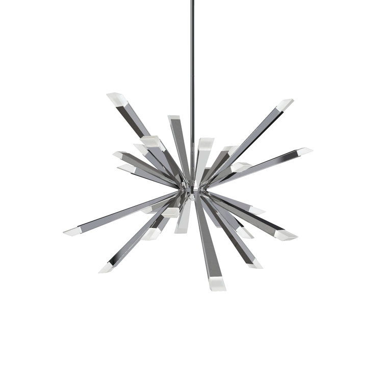 Starburst 24-Light Polished Chrome LED Sputnik Sphere Chandelier