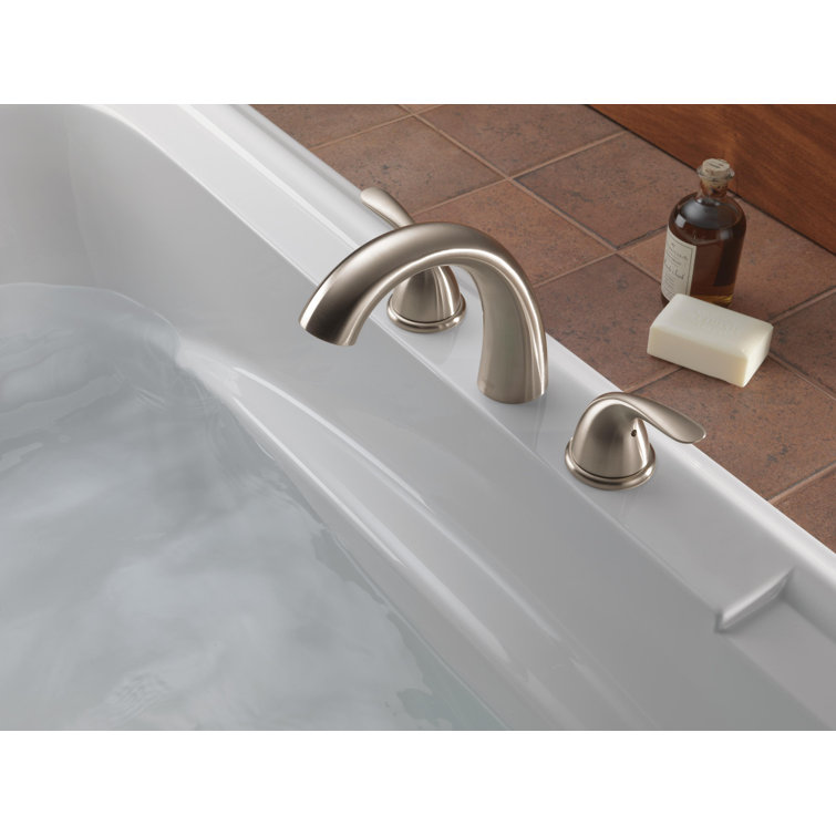 Stainless Steel Modern Widespread Deck Mounted Faucet