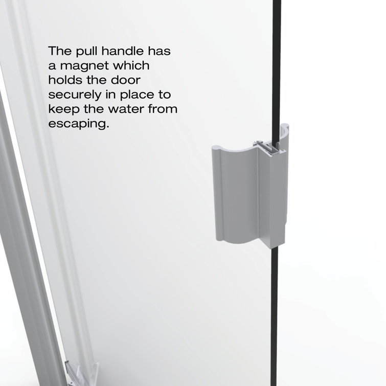 Armon 66" Brushed Nickel Semi-Frameless Pivot Shower Door