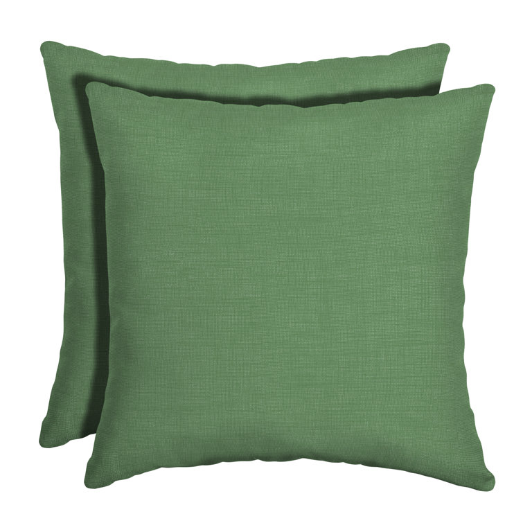 Moss Green 16" Square Outdoor Throw Pillow Set