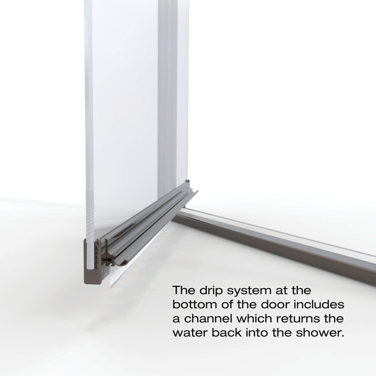 Armon Oil Rubbed Bronze Semi-Frameless Pivot Shower Door with Clear Glass