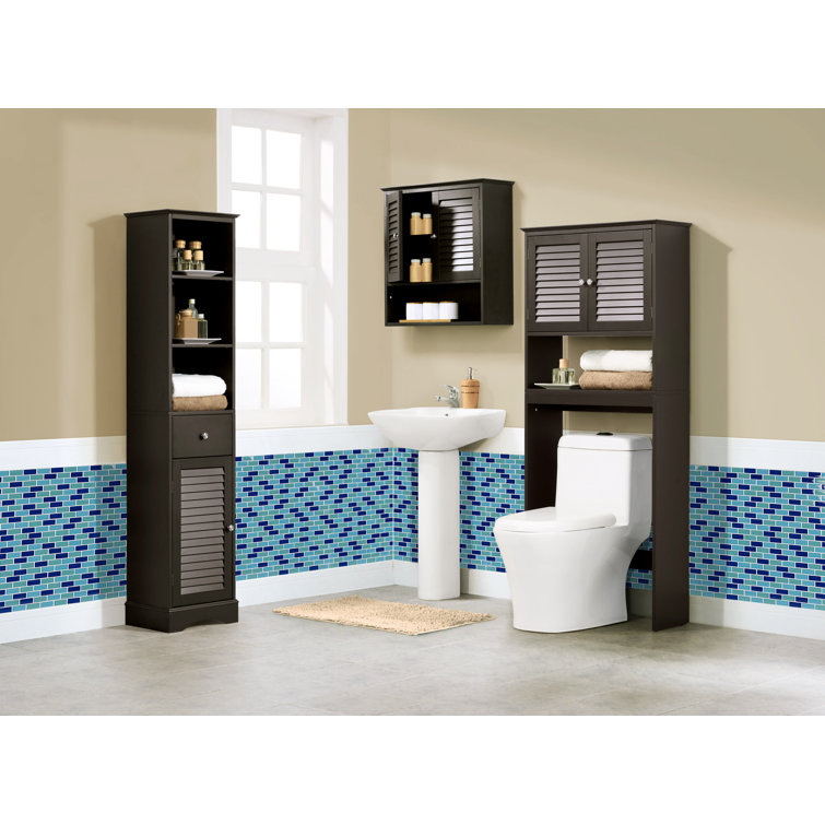 Blue Green Rectangular Glass Mosaic Tile for Walls and Backsplashes