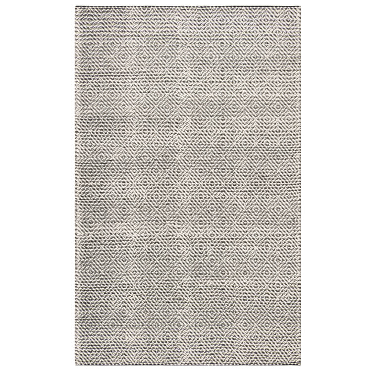 Eleanora Hand-Knotted Wool & Viscose Black Diamond 4' x 6' Rug
