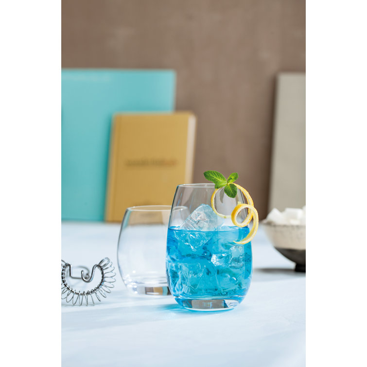 Luigi Bormioli Michelangelo Clear Stemless Wine Glasses Set of 4