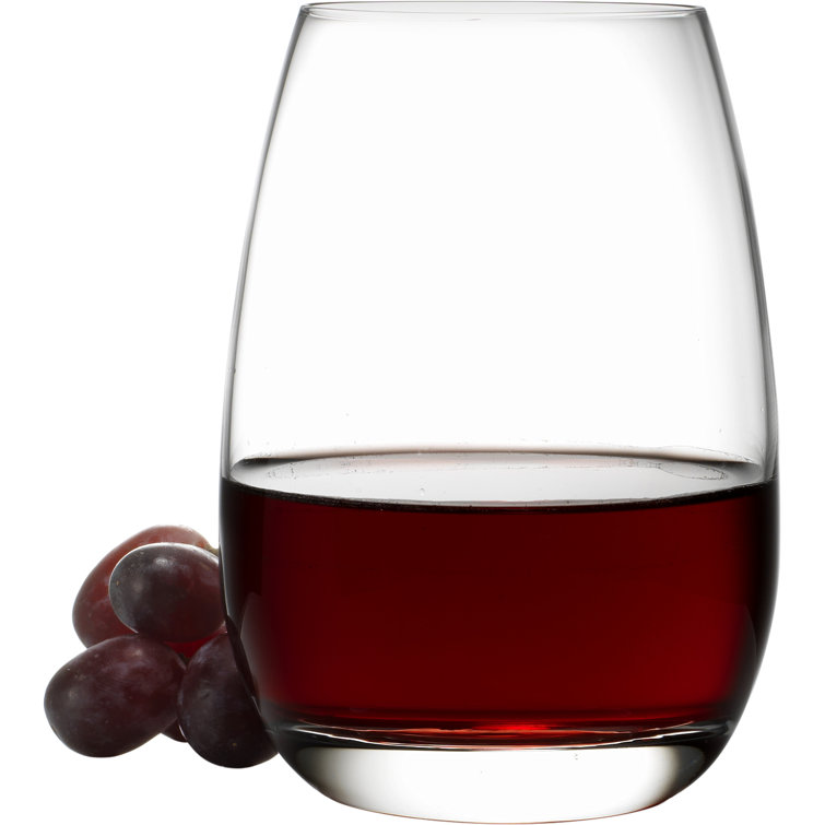 Luigi Bormioli Michelangelo Clear Stemless Wine Glasses Set of 4
