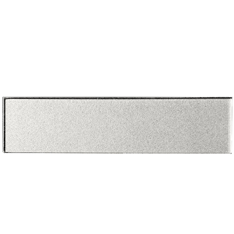 Forever Glossy Silver Glass Subway Wall Tile 2 x 8 Inch