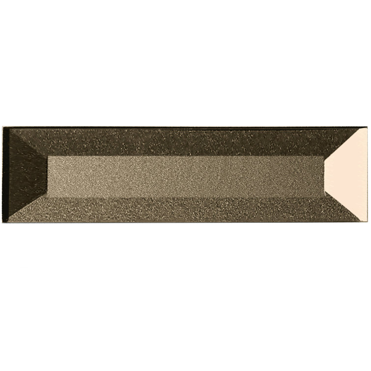 Secret Dimensions Bronze Glossy Glass Beveled Subway Tile