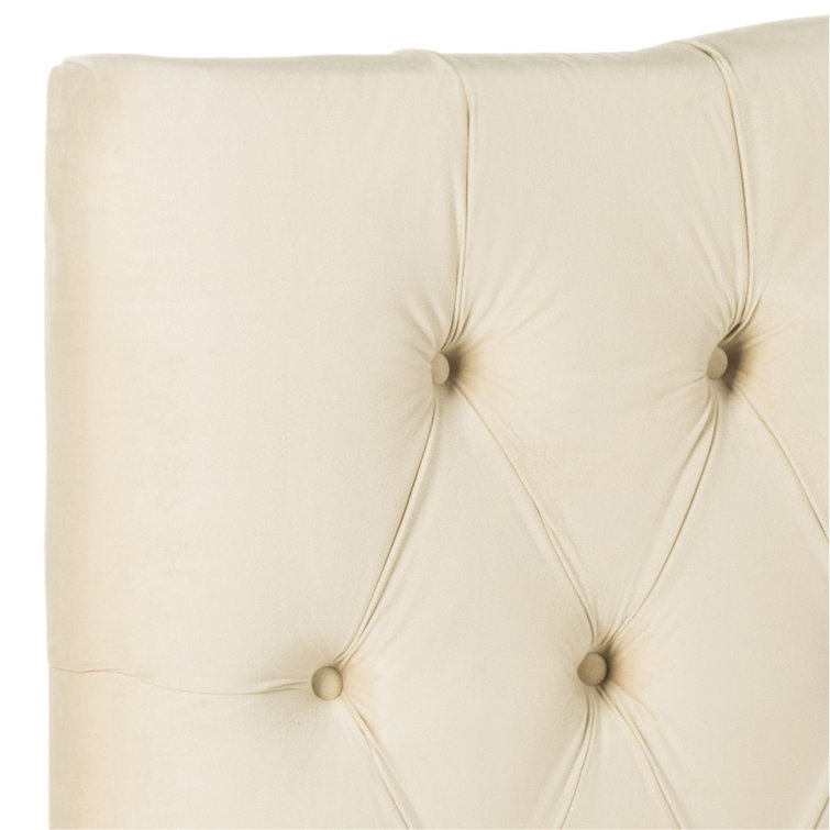 Beige Linen Tufted Queen Upholstered Headboard