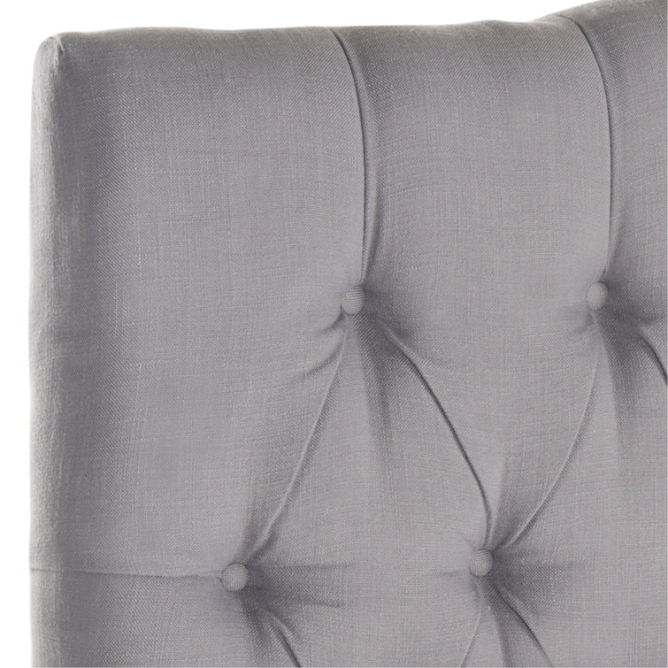 Beige Linen Tufted Queen Upholstered Headboard