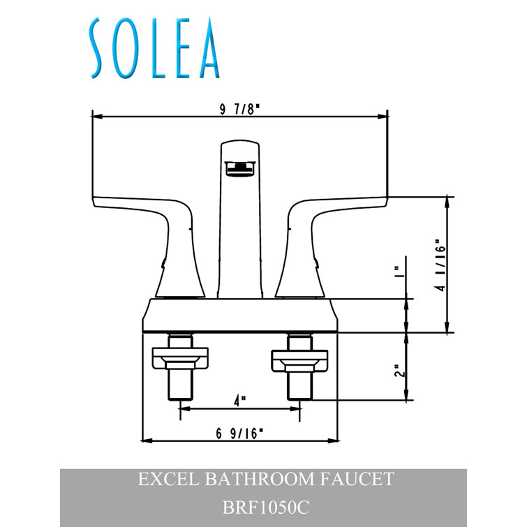Excel Chrome 6-Inch Centerset Bathroom Faucet