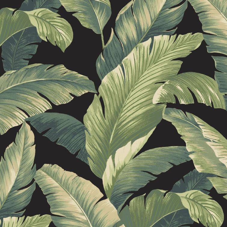 Onyx Cebu Tropical Leaf Pattern Outdoor Dining Chair Cushion
