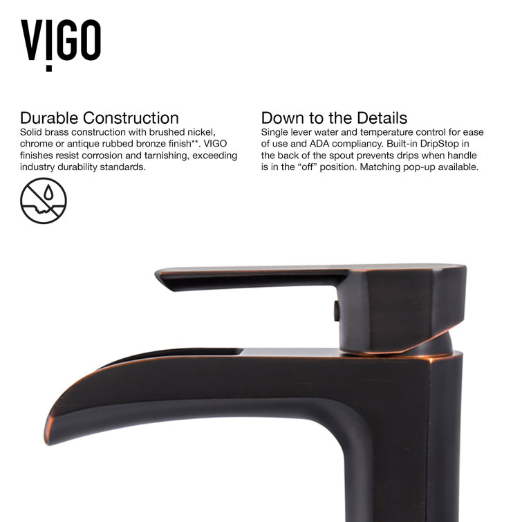 Russet Brown Tempered Glass Vessel Bathroom Sink with Antique Bronze Faucet