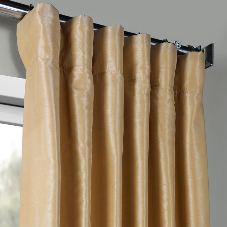 Smokey Plum Faux Silk Room Darkening Curtain Panel