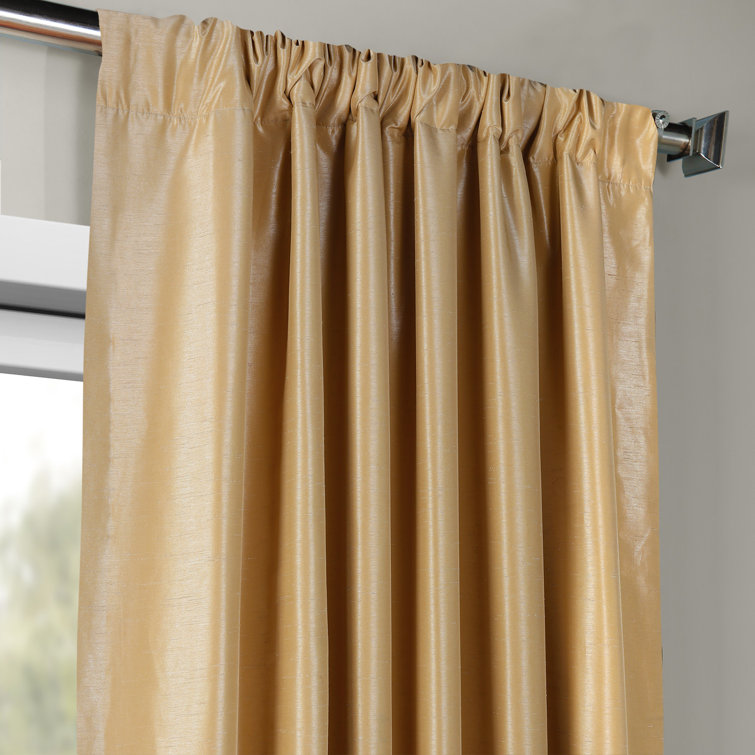 Smokey Plum Faux Silk Room Darkening Curtain Panel