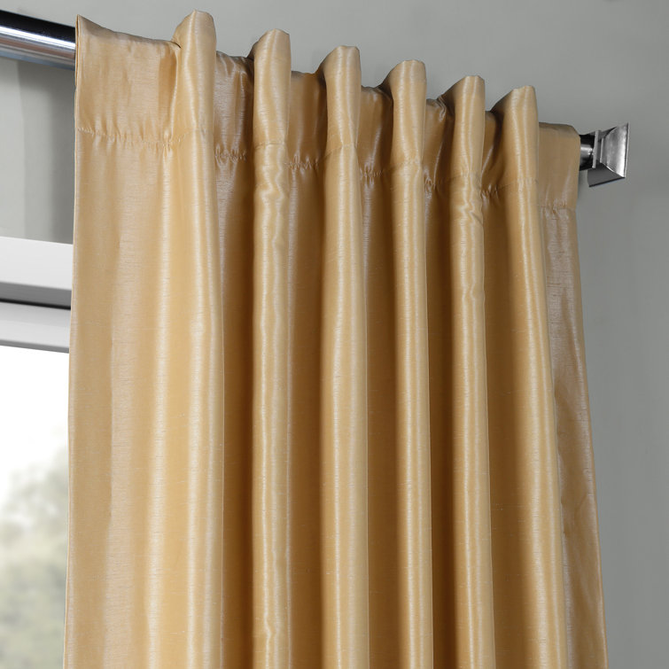 Smokey Plum Faux Silk Room Darkening Curtain Panel