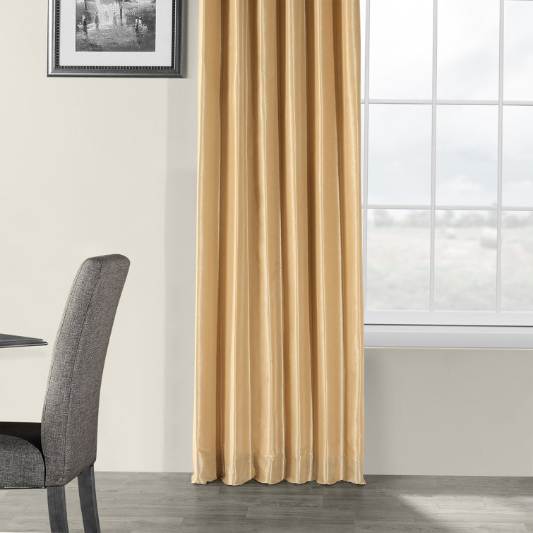 Smokey Plum Faux Silk Room Darkening Curtain Panel