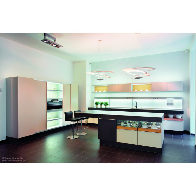Pirce Large White Aluminum LED Suspension Light