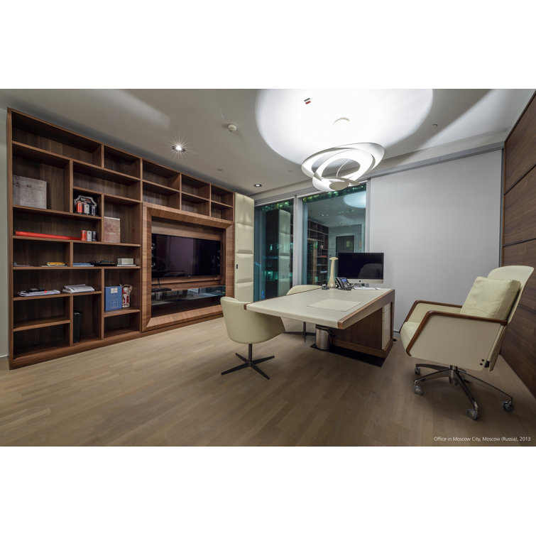 Pirce Large White Aluminum LED Suspension Light