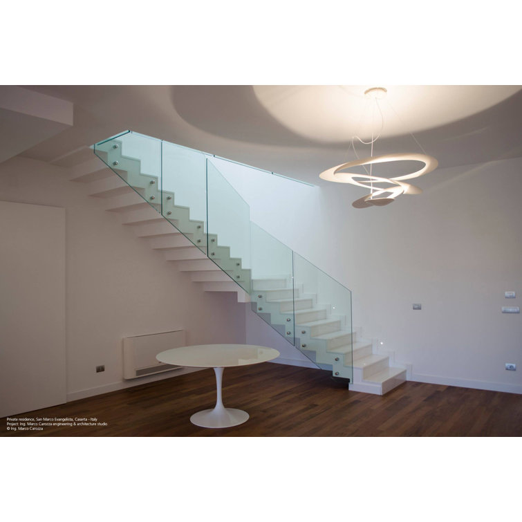 Pirce Large White Aluminum LED Suspension Light