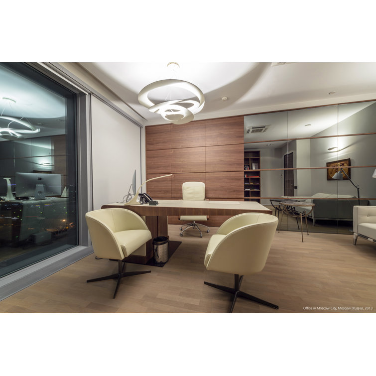 Pirce Large White Aluminum LED Suspension Light