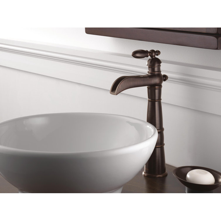 Modern Venetian Bronze Single Hole Vessel Faucet with Ceramic Disc