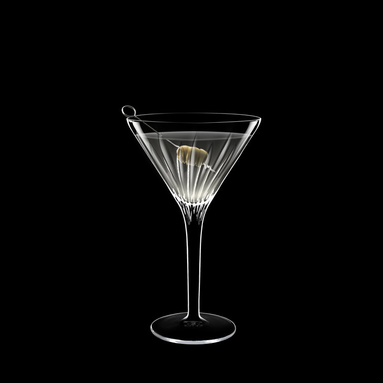 Luigi Bormioli 7.25 oz Ribbed Martini Glasses Set of 4
