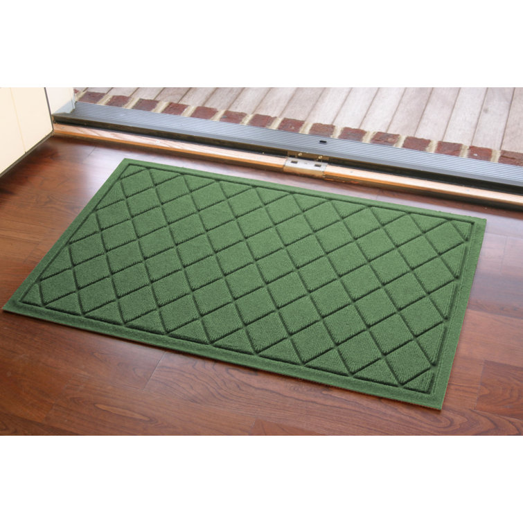 Charcoal Polypropylene Non-Slip Outdoor Doormat with Rubber Backing