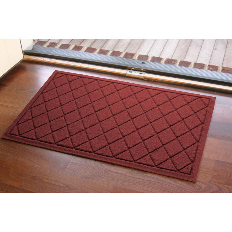 Charcoal Polypropylene Non-Slip Outdoor Doormat with Rubber Backing
