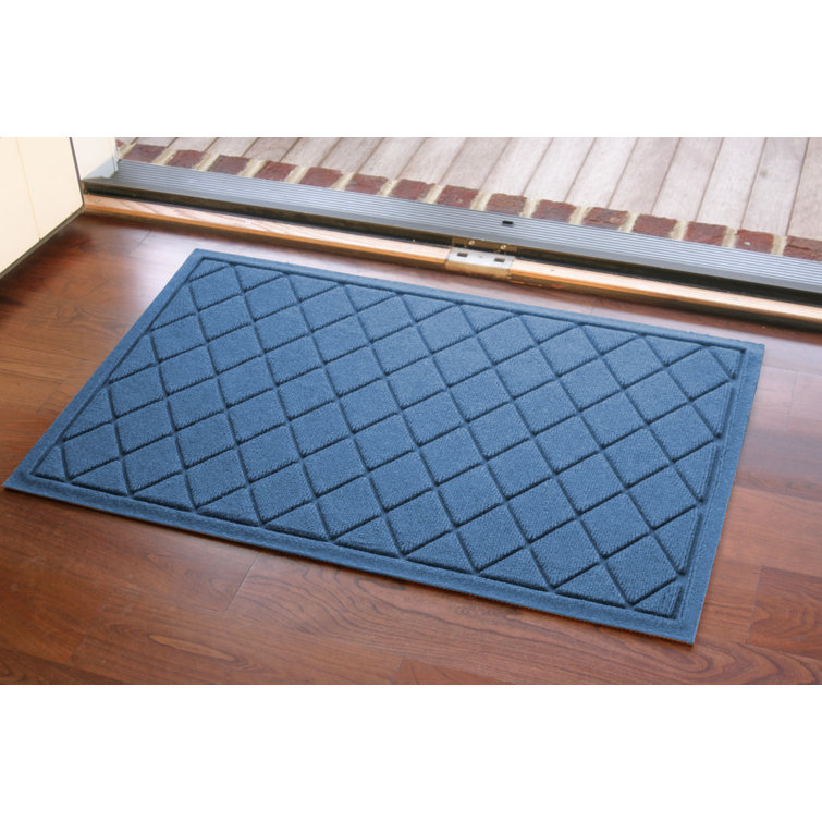 Charcoal Polypropylene Non-Slip Outdoor Doormat with Rubber Backing