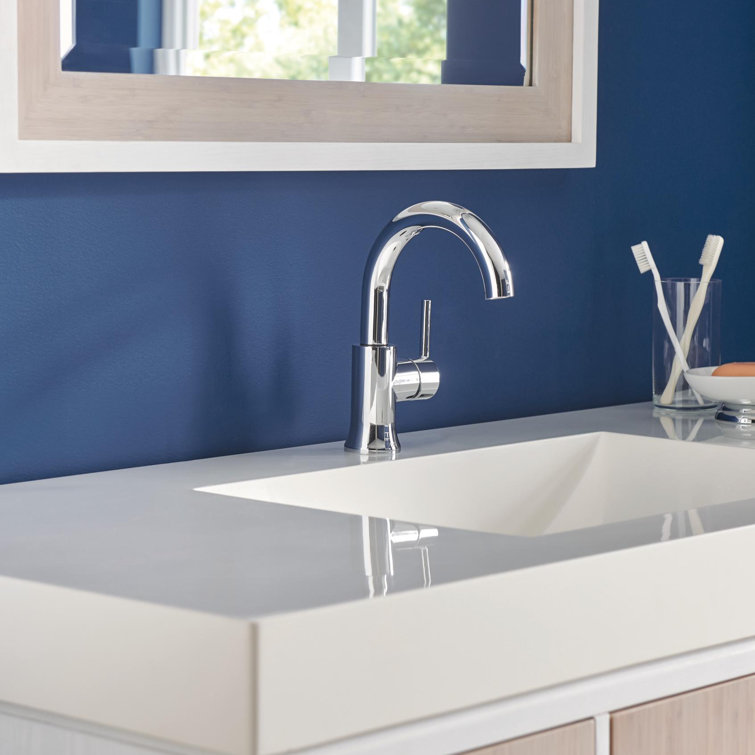 Chrome Single Handle High-Arc Bathroom Faucet
